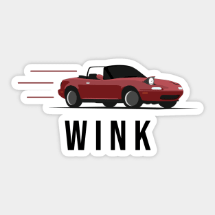 Red Mazda Miata Sticker